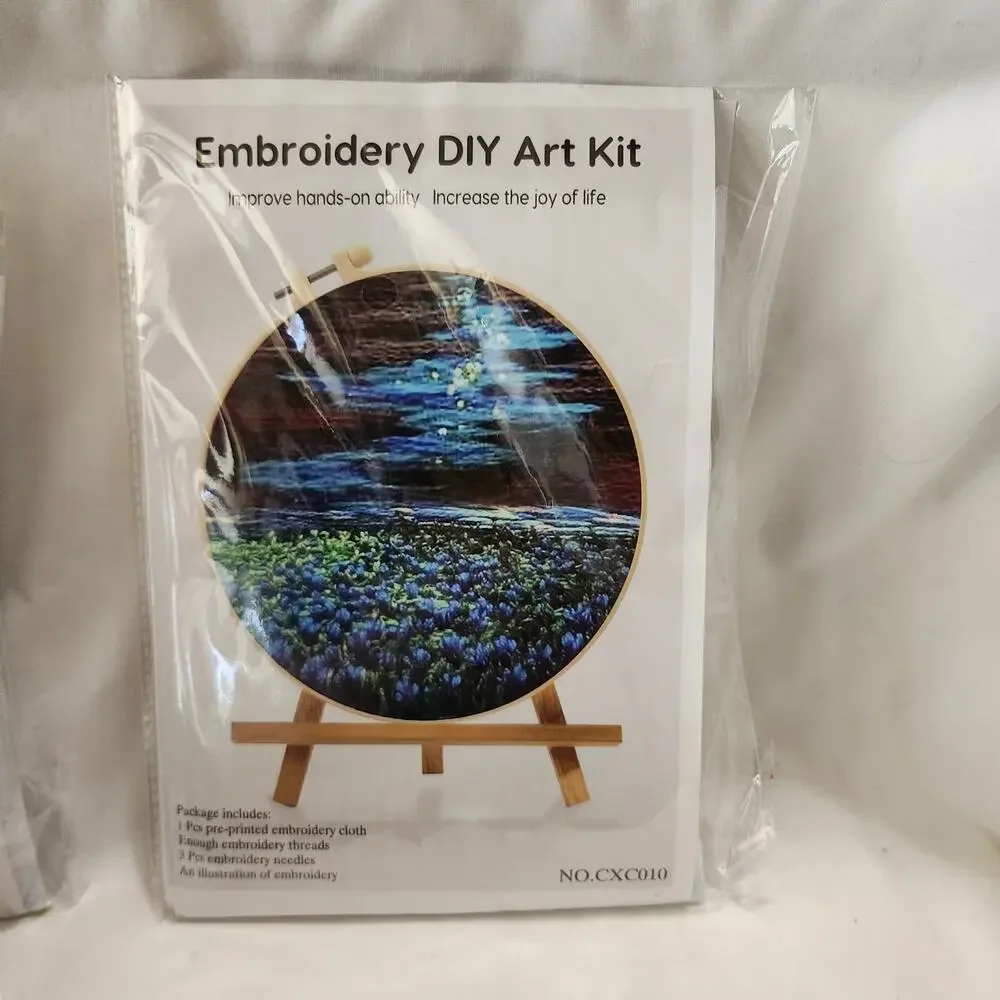 3 Embroidery DIY Art Kits Landscapes CXC009 CXC010 CXP60 Complete New B31